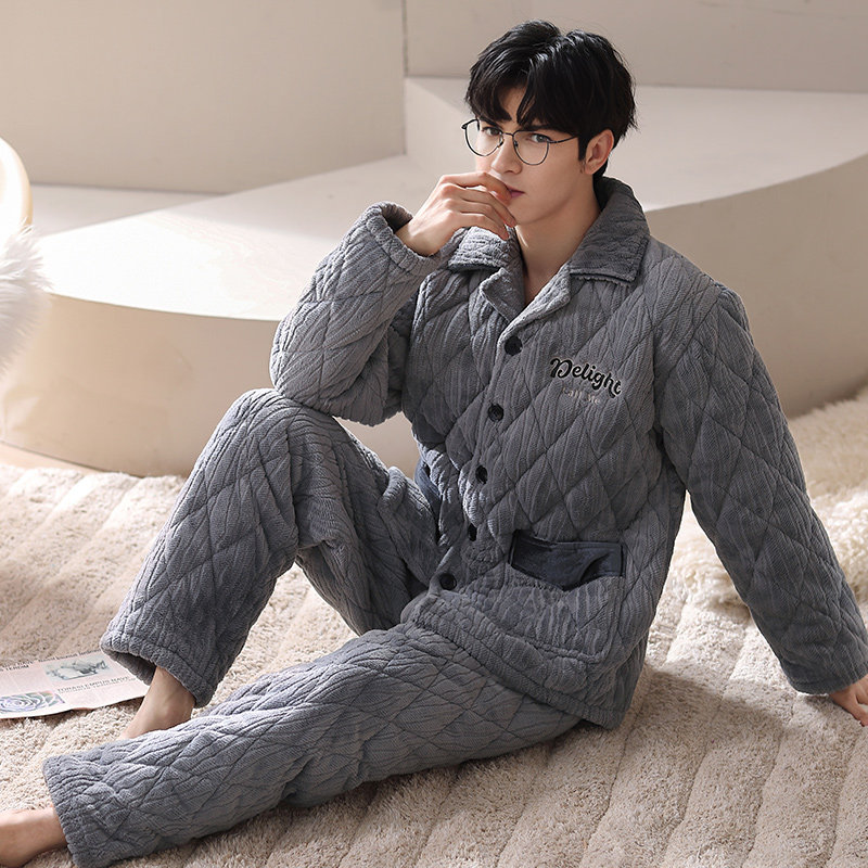 芬腾情侣睡衣珊瑚绒冬季夹棉三层加厚保暖男女士抗静电家居服套装,淘宝优惠券,粉丝福利购,淘宝优惠卷