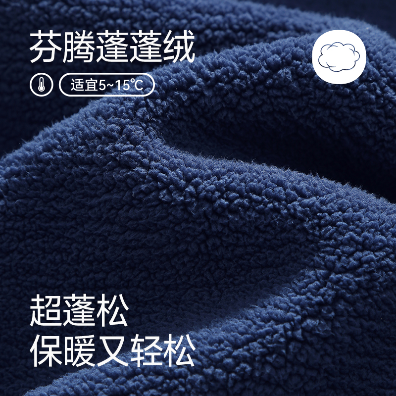 【范丞丞同款】芬腾秋冬情侣睡衣女蓬蓬绒加厚男珊瑚绒抗静电套装