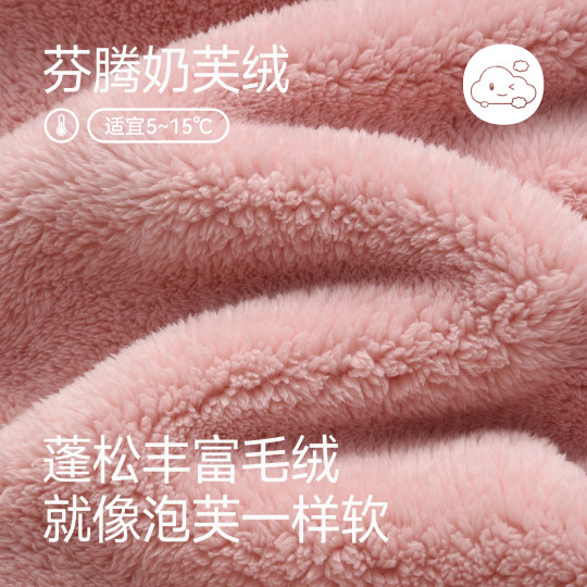 芬腾女士珊瑚绒睡裤秋冬季加绒加厚长裤女款抗静电保暖家居裤单裤