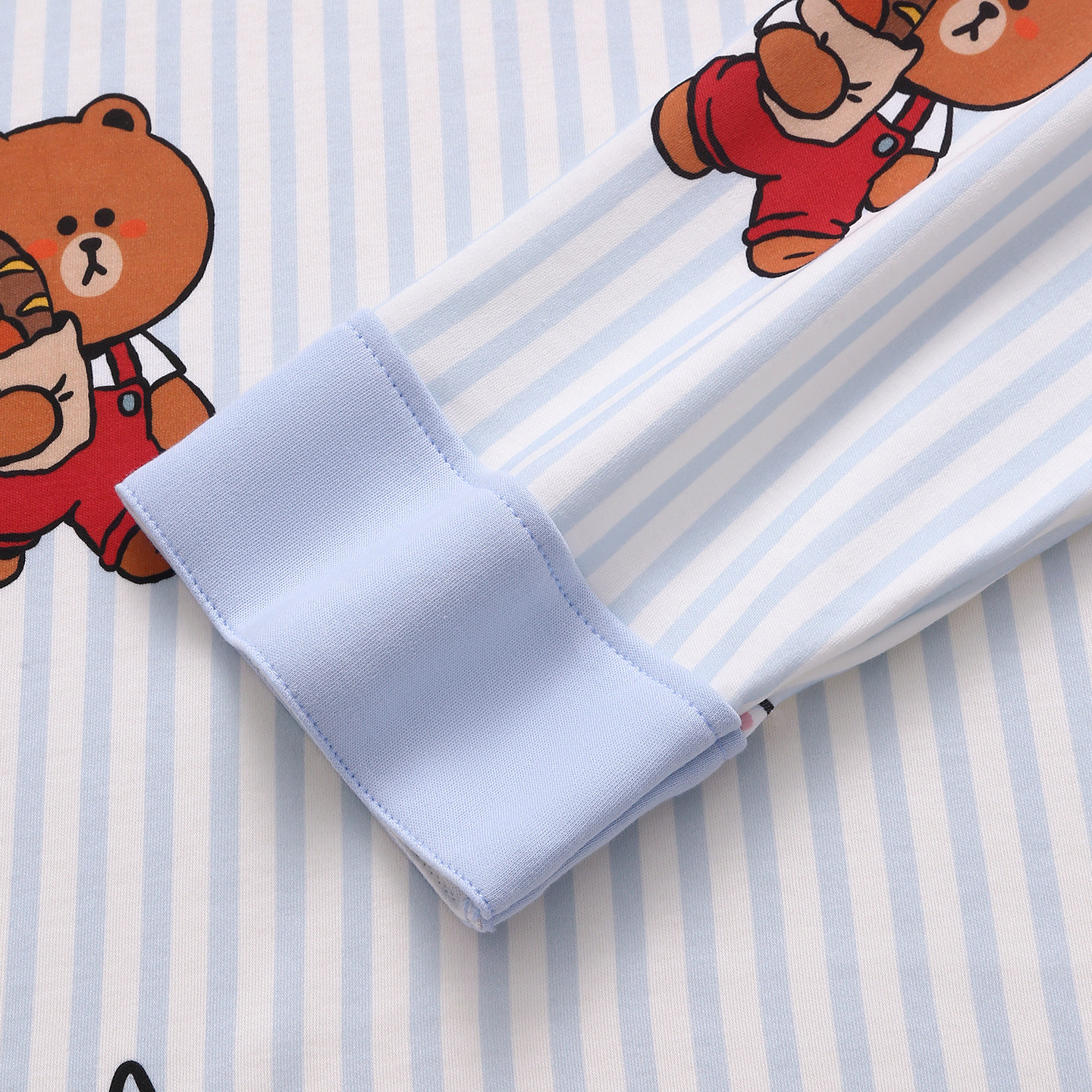 芬腾女士纯棉睡衣春秋季新款长袖布朗熊套装女款抗静电大码家居服,淘宝优惠券,粉丝福利购,淘宝优惠卷