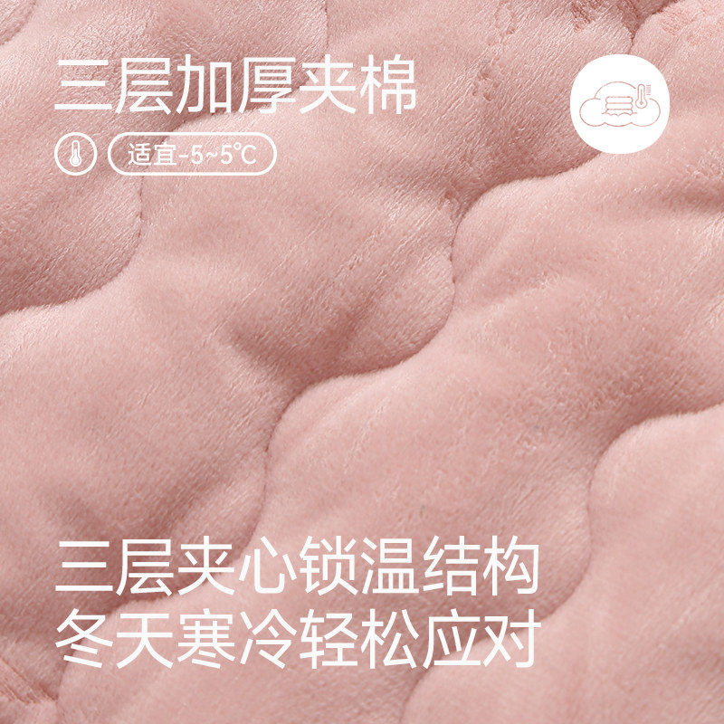 芬腾冬季三层加厚夹棉睡衣女加绒保暖可外穿抗静电棉袄家居服套装,淘宝优惠券,粉丝福利购,淘宝优惠卷