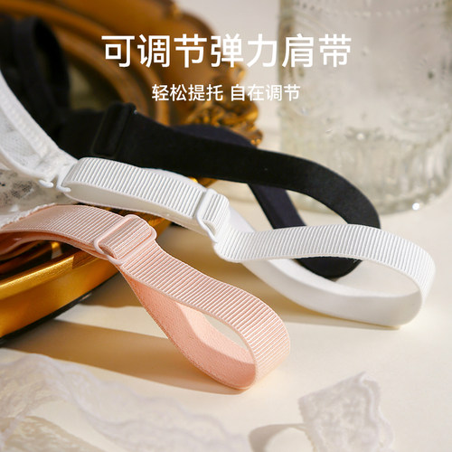 芬腾女士内衣大胸显小上托防下垂文胸性感蕾丝边收副乳软钢圈胸罩 - 图2