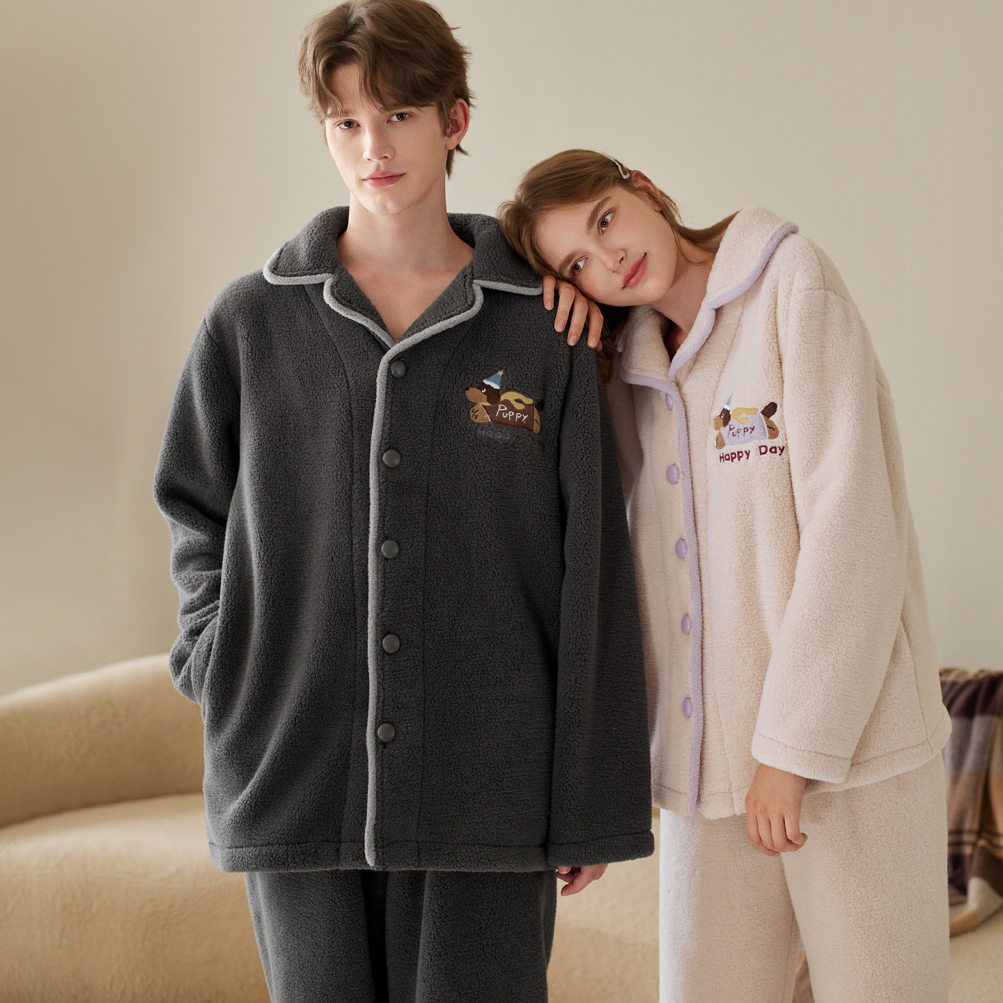 芬腾情侣睡衣秋冬季珊瑚绒抗静电套装加绒加厚男女士法兰绒家居服,淘宝优惠券,粉丝福利购,淘宝优惠卷