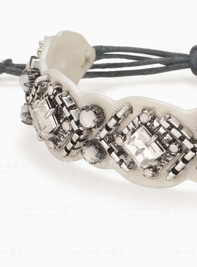 美国真皮宝石可调节手链推荐捡漏