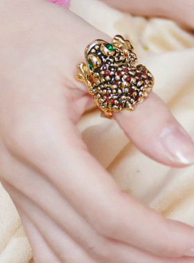 食指戒指韩版时尚个性好运招财女