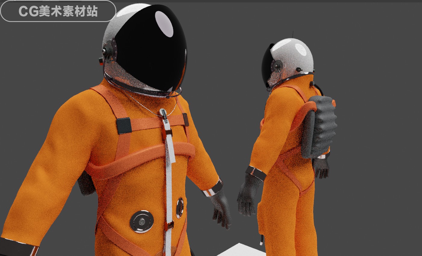 Blender模型NASA宇航员太空人3D模型素材-图0