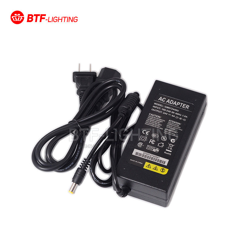 LED绝缘适配器功率24W 48W 72W 96W 120W火牛带插头胶壳DC24V电源 - 图2