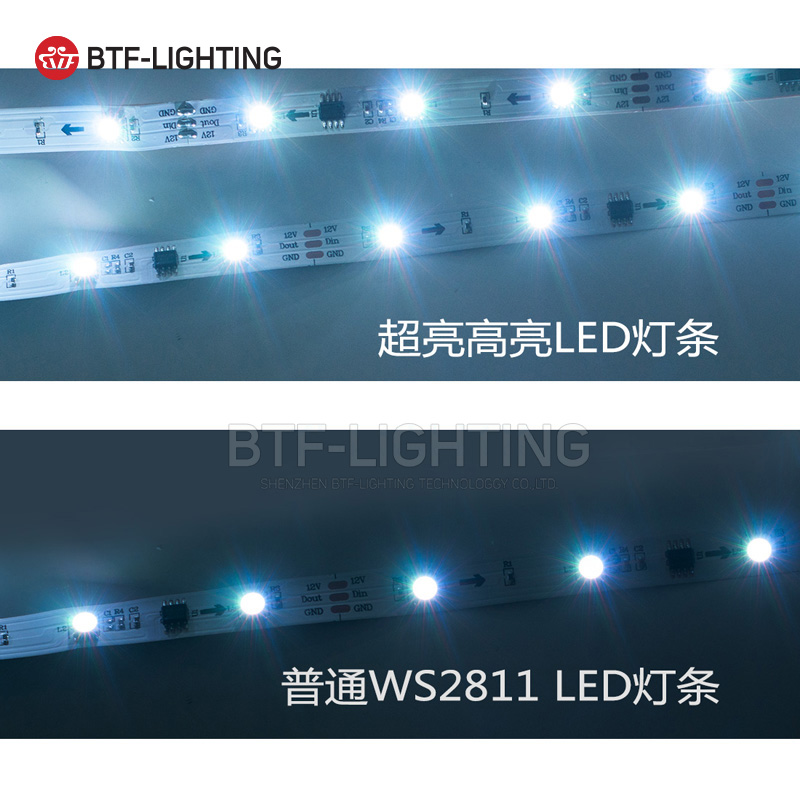 LED全彩米家灯条WS2811外置IC5050贴片12V幻彩可编程户外工程灯带 - 图2