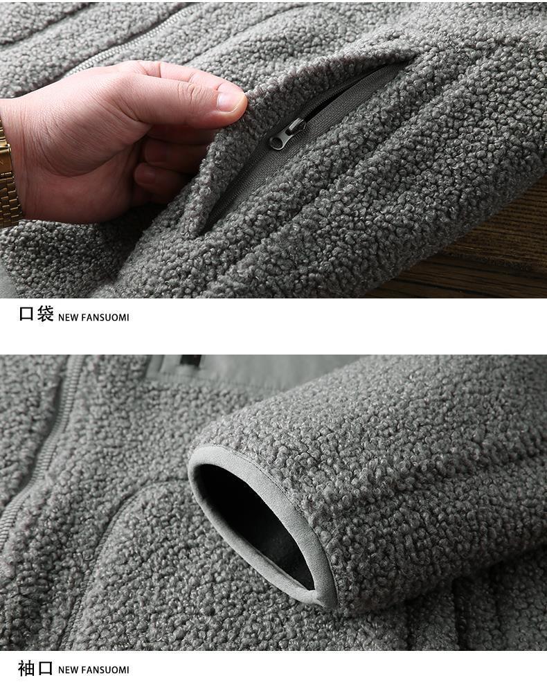 Winter Jacket Men Lamb Wool Coat Cotton Mens Jackets男夹克-图1