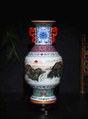 张松茂松茂三绝瓷瓶小瓷王