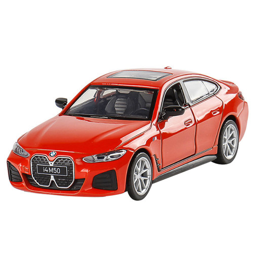 1/34宝马I4 M50合金属汽车模型声光回力儿童玩具礼物摆件收藏 - 图3