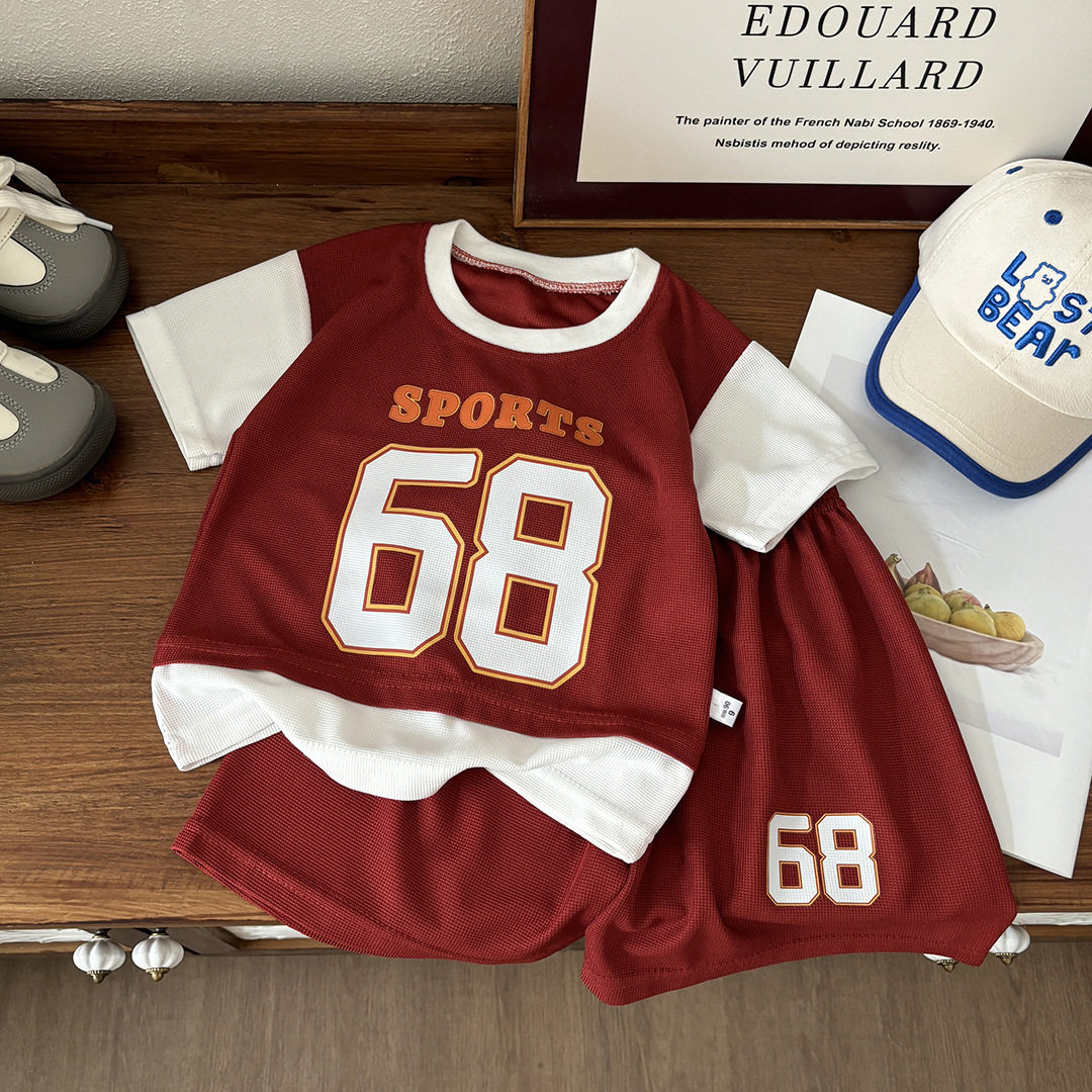 儿童夏季短袖短裤套装男童休闲T恤薄款运动服女宝宝宽松球衣速干,淘宝优惠券,粉丝福利购,淘宝优惠卷