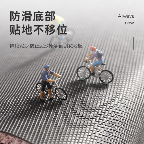 新年大红喜庆出入平安丝圈进门地垫 家用门口入户PVC防滑脚垫门垫 - 图2