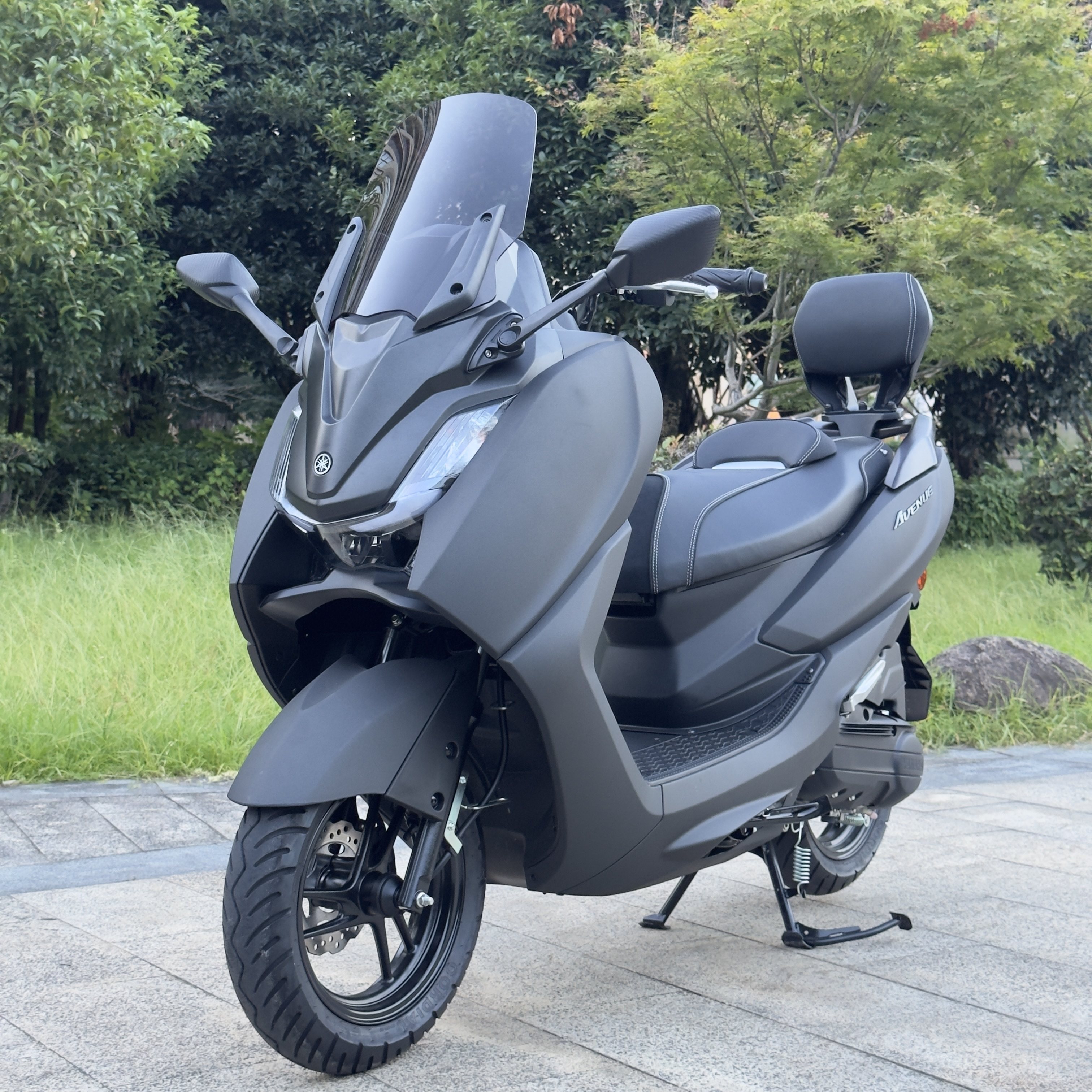 适用雅马哈兴鹰125改装TMAX前脸风挡ZY125T-18前置后视镜加高风挡 - 图2