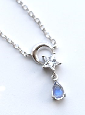 天然吊坠纯银日韩项链