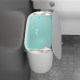 Wall-mounted large-capacity trash can with lid