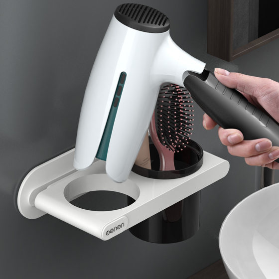 Hair dryer shelf bathroom bathroom hairdryer bracket Dyson storage shelf wall-mounted home good artifact