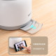 Desktop trash can with mobile phone holder is compact and practical