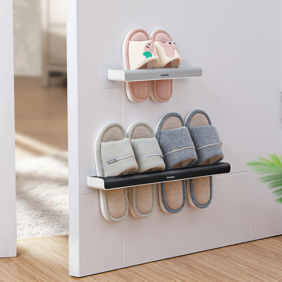 Bathroom slipper rack wall-mounted wall-mounted toilet shoe storage artifact bathroom punch-free shoe rack storage rack
