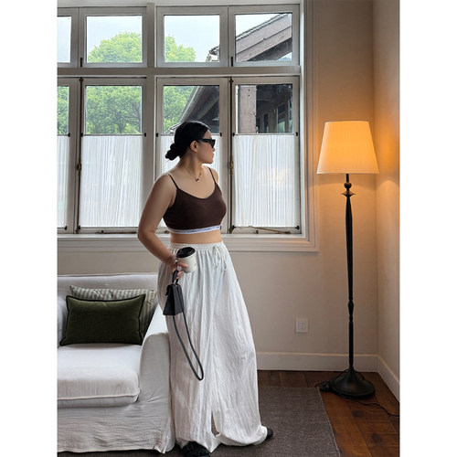 铅笔小鑫大码女装 自带胸垫 无痕吊带 运动塑形美背 可外穿 - 图1