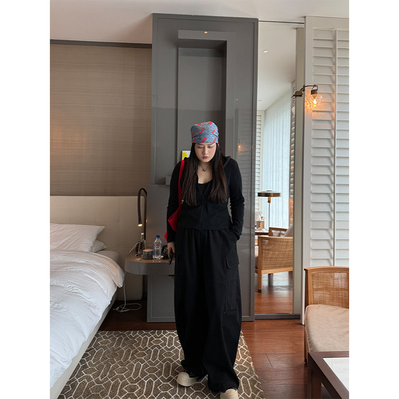 铅笔小鑫大码女装 复古街头 大口袋 工装直筒裤显瘦裤子,淘宝优惠券,粉丝福利购,淘宝优惠卷