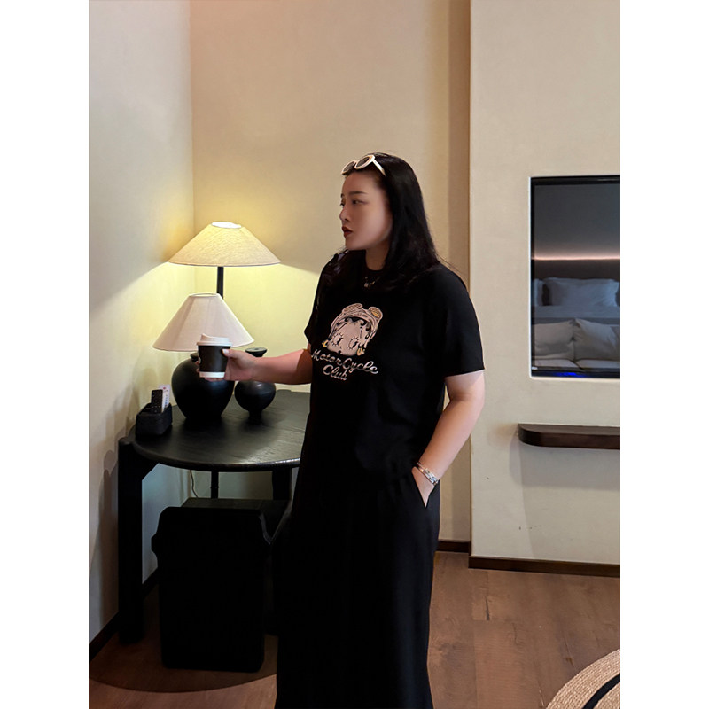 铅笔小鑫大码女装趣味卡通 大码印花 童趣减龄显瘦T恤,淘宝优惠券,粉丝福利购,淘宝优惠卷