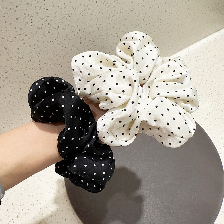 韩系波点发饰大肠发圈女2025年皱褶发圈头绳扎头发皮筋简约马尾,淘宝优惠券,粉丝福利购,淘宝优惠卷