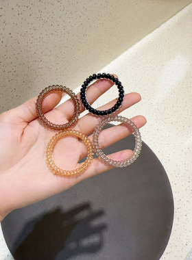 简约透明细小电话线发圈女无痕