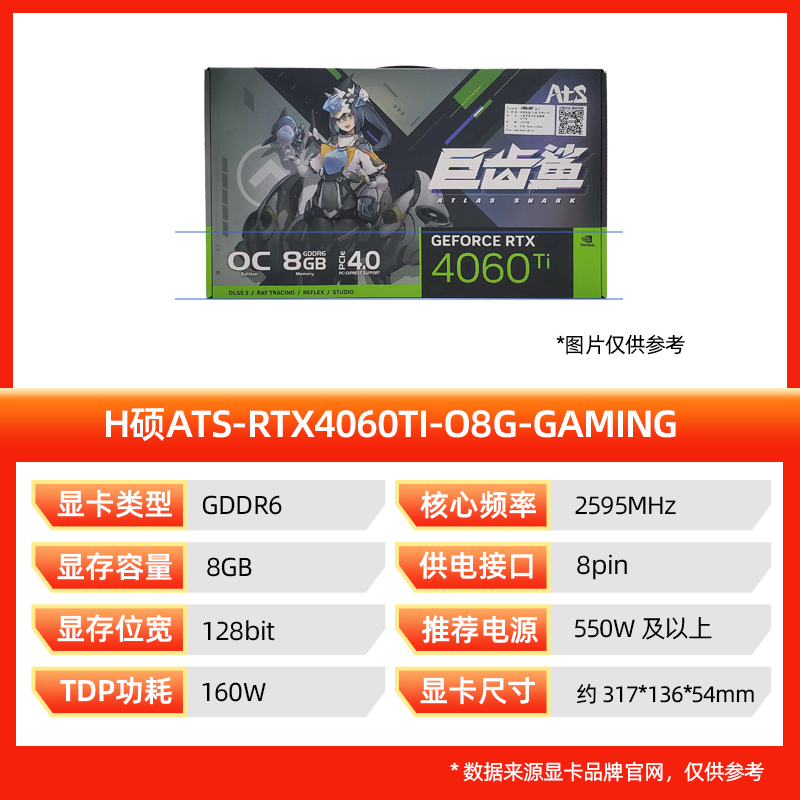 RTX4060/Ti DUAL雪豹TUF微星万图师盈通全新显卡 - 图0