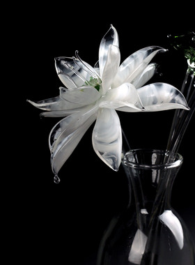 手工永生花十二花神莲花供花摆件