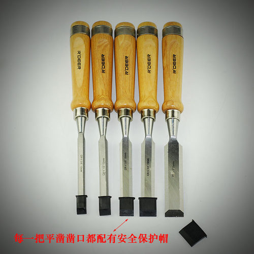 香港飞鹿CR-V铬钒钢穿心木柄凿半圆凿平凿木凿木工凿子工具开槽凿 - 图2
