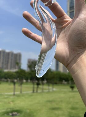 高硼硅实心玻璃海马造型手工装饰品摆件女孩子卧室摆饰透明无毛刺