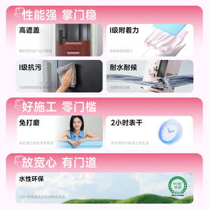 立邦入户门改色漆防盗门金属漆防锈翻新水性漆油漆自刷黑色