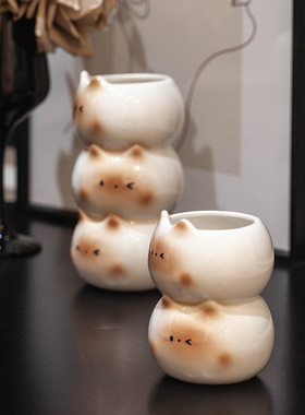 创意可爱入户玄关花瓶摆件客厅茶几电视柜餐桌高颜值家居装饰品