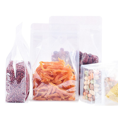 透明八边封封口袋立体自封袋加厚杂粮密封袋茶叶食品塑料包装袋子 - 图3