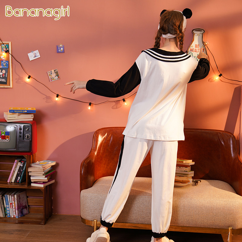 bananagirl情侣卡通纯棉秋季睡衣 bananagirl睡衣/家居服套装