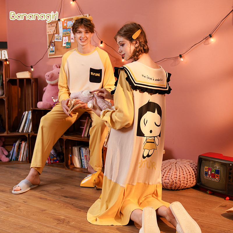 bananagirl春秋睡裙卡通学院连衣裙 bananagirl睡裙