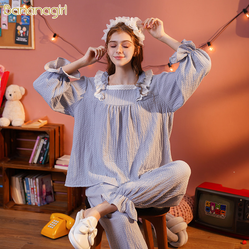 bananagirl春秋甜美韩版清新睡衣 bananagirl睡衣/家居服套装