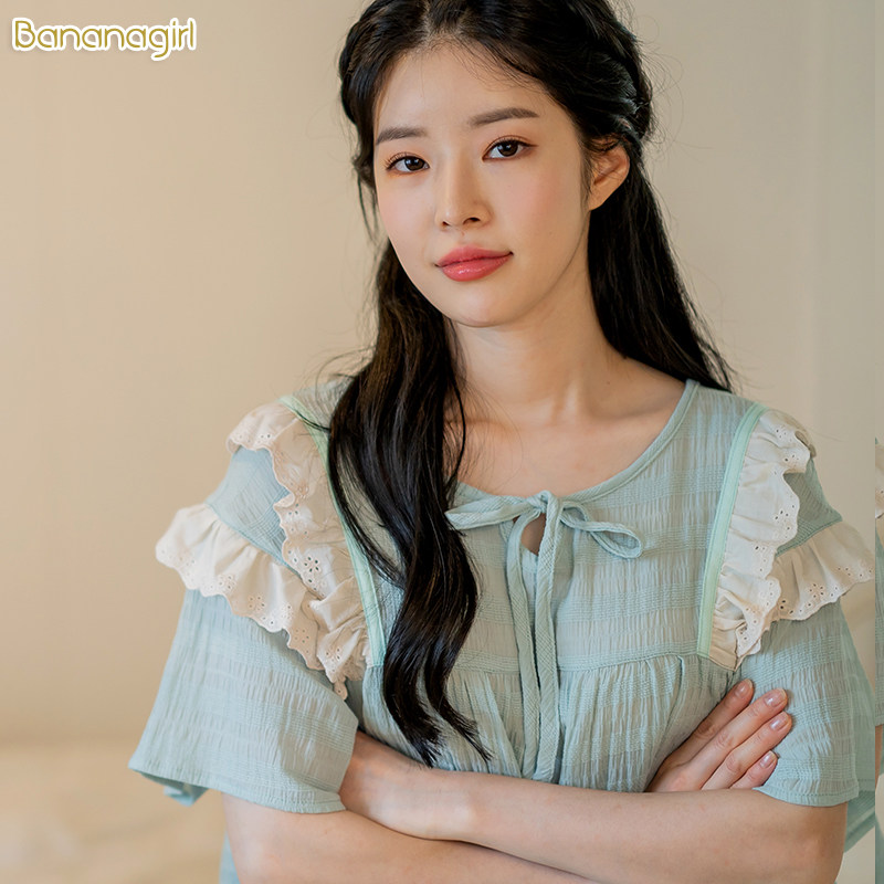 bananagirl韩版甜美情侣女夏睡衣 bananagirl睡衣/家居服套装