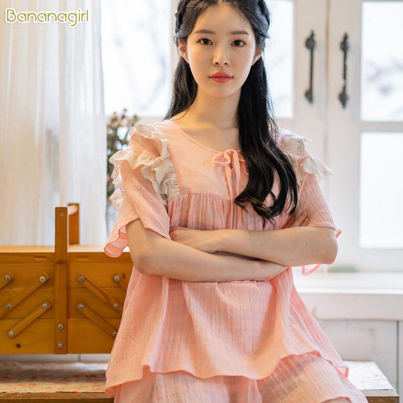 bananagirl韩版甜美情侣女夏睡衣 bananagirl睡衣/家居服套装