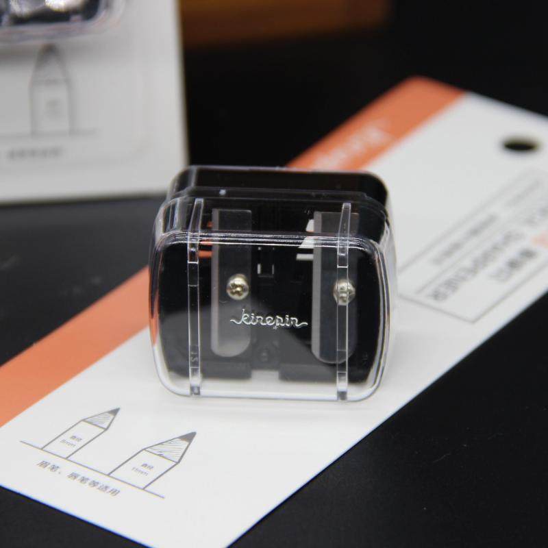 今之逸品双孔卷笔刀刨眉笔眼线笔唇膏笔口红转笔刀双孔削笔器带盖 - 图2