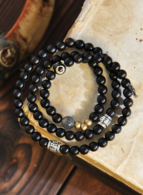 原创男女款黑檀木手串手链古风