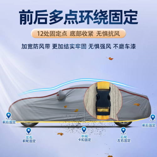 汽车车衣车罩防晒防雨隔热专用四季通用牛津加厚防尘遮阳车套全罩 - 图1