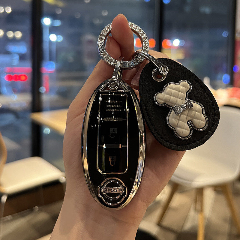 专用东风日产汽车钥匙套奇骏逍客骐达劲客途达尼桑轩逸天籁包扣壳,淘宝优惠券,粉丝福利购,淘宝优惠卷