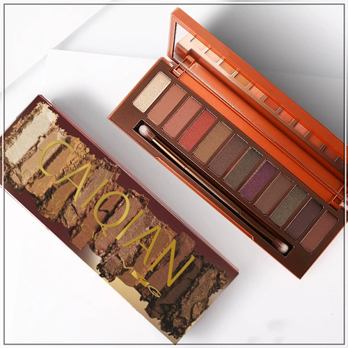 Матовая тени для век, популярно в интернете, в коричневых тонах, европейский стиль, натуральный макияж