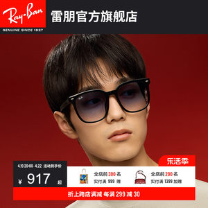 【成毅同款】RayBan雷朋太阳镜男款修颜小脸黑框女款墨镜0RB4401D