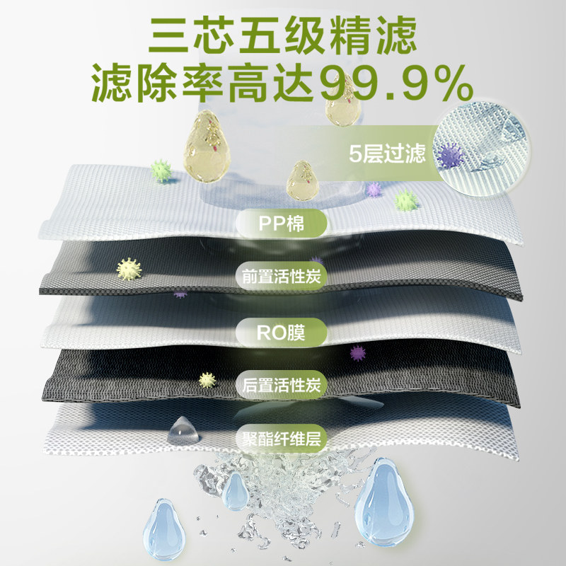 海尔家用自来水过滤器ro洗纯净水机 海尔冰点净水器