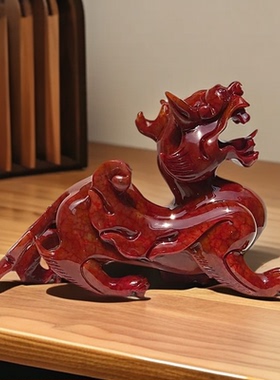 天然玉石貔貅摆件岫玉貔貅玄关摆设店铺开业礼品客厅公母一对皮丘