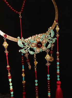 明制项圈古风汉服项链新年富贵明制婚嫁璎珞定亲结婚马面裙配饰品