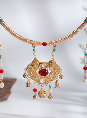 簪娘古风重工平安锁宫铃项圈明制汉服璎珞中国风马面裙配饰项链女